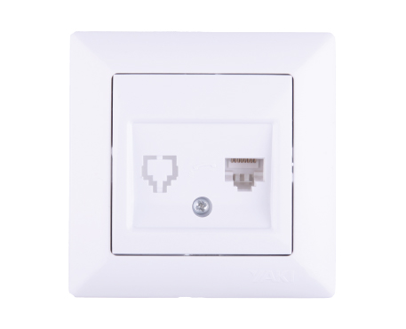 Prise internet RJ-45 blanc